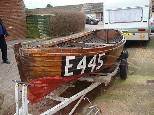 Link to picture 1 for Wooden Clinker fishing boat for sale